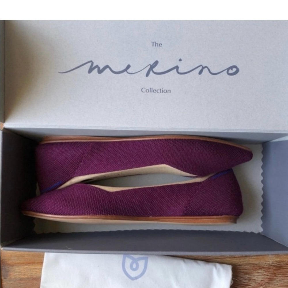 Rothy's Merino Aubergine Flats, size 7